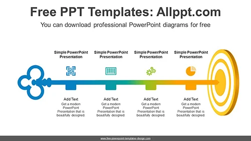 Creative Key Target PowerPoint Diagram
