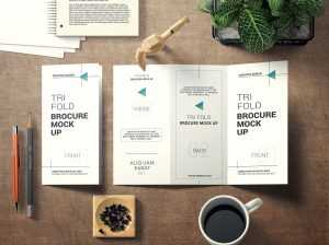 Creative Z-Fold Brochure Mockup (PSD)