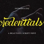 Credentials Script Font