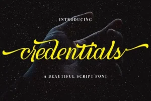 Credentials Script Font