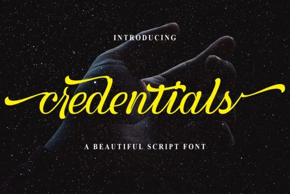 Credentials Script Font