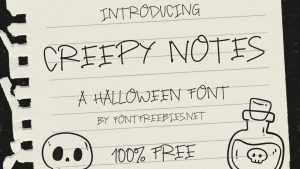 Creepy Notes Font › Fontesk