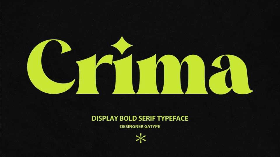 Crima Display Font › Fontesk
