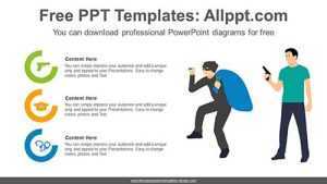 Crime Related Donuts Chart PPT Diagram