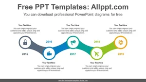 Cross-linked chain PowerPoint Diagram Template