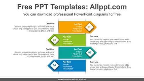 Cross Text Box PowerPoint Diagram