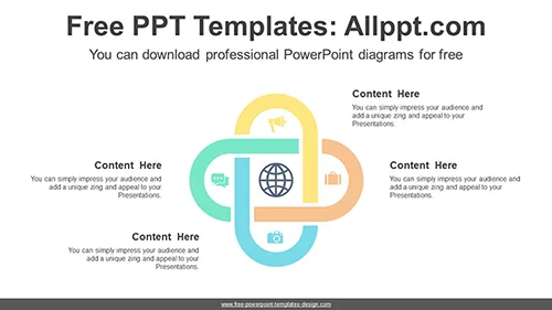 Crossed Oval Belt PowerPoint Diagram Template