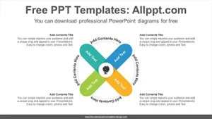 Crossed oval PowerPoint Diagram Template
