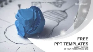 Crumpled paper light bulb PowerPoint Templates