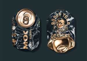 Crushed Can Mockup