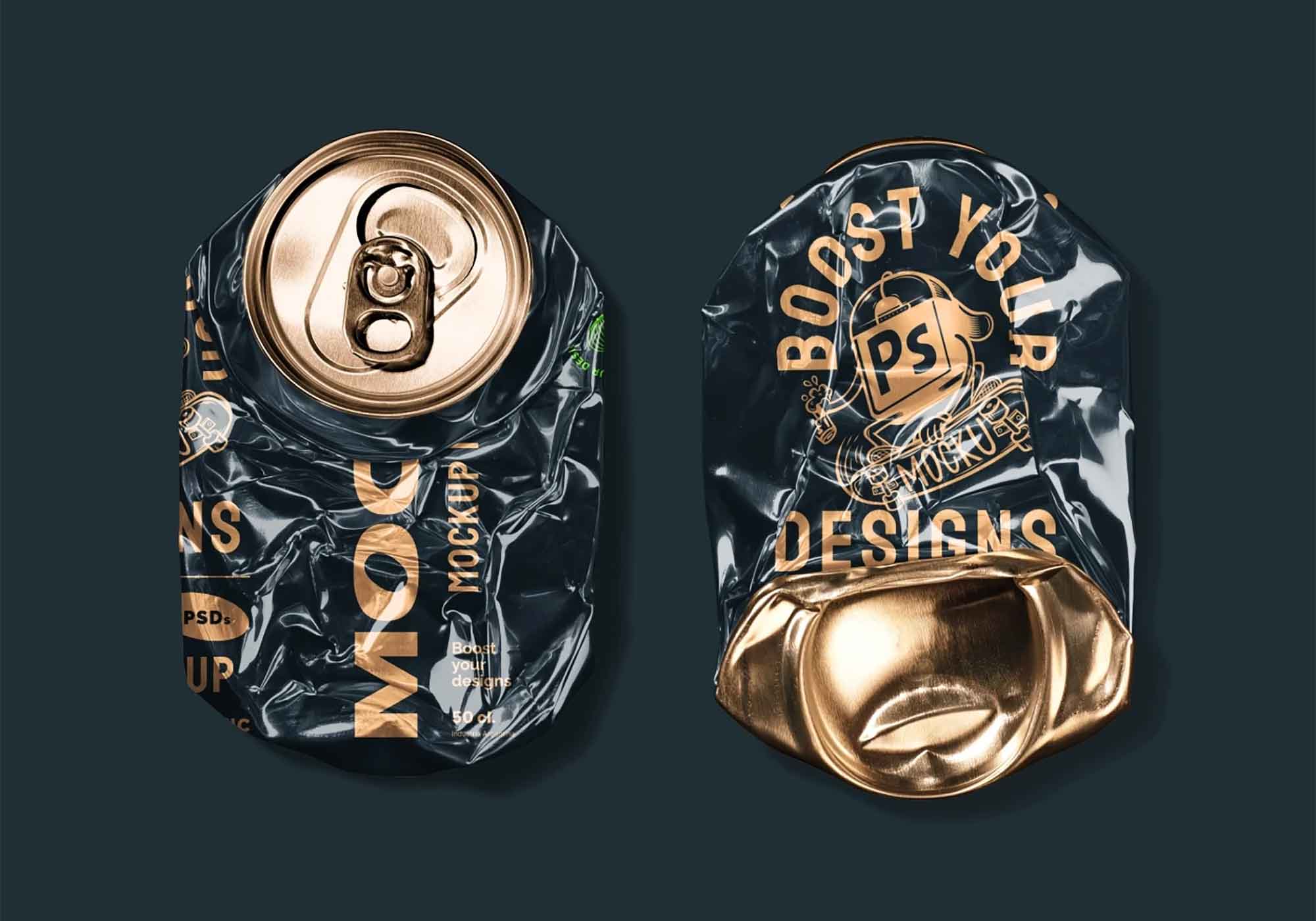 Crushed Can Mockup
