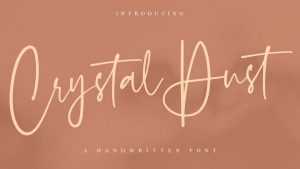 Crystal Dust Script Font › Fontesk