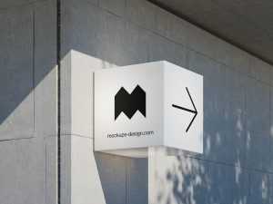 Cube signboard mockup - Instant Download
