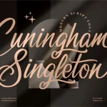 Cuningham Singleton Font - Fonte Grátis Cuningham Singleton Font