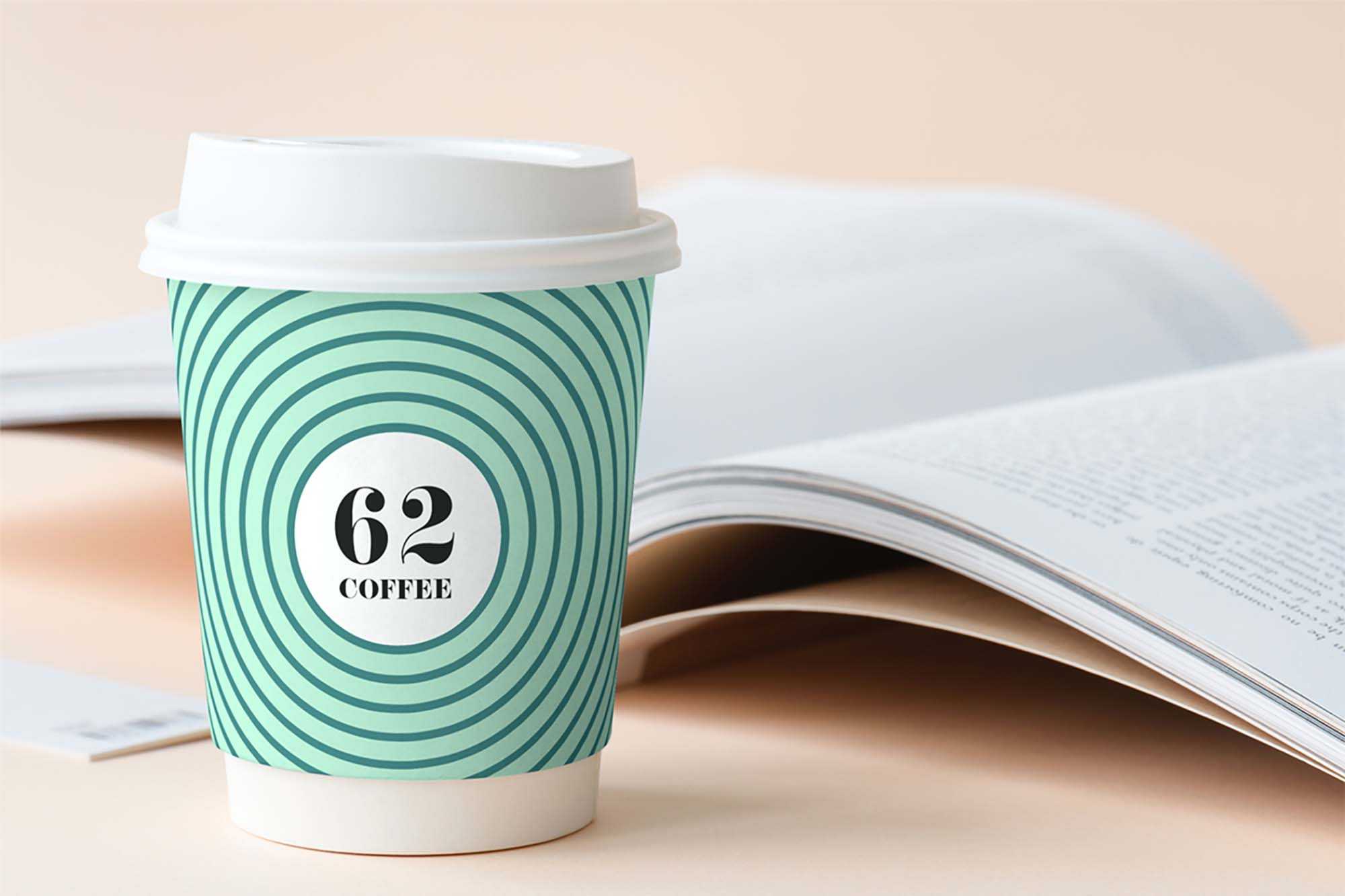 Cup on Desk Mockup (PSD)