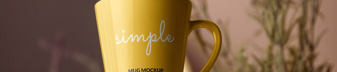 Cup with boho background mockup