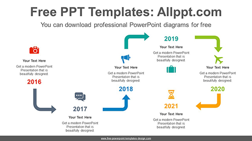 Curved Arrow PowerPoint Diagram