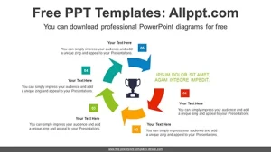 Curved Arrows Progress PowerPoint Diagram