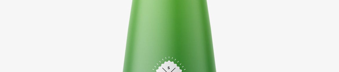 Curved bottle with pump / matt Curved bottle with pump / matt
