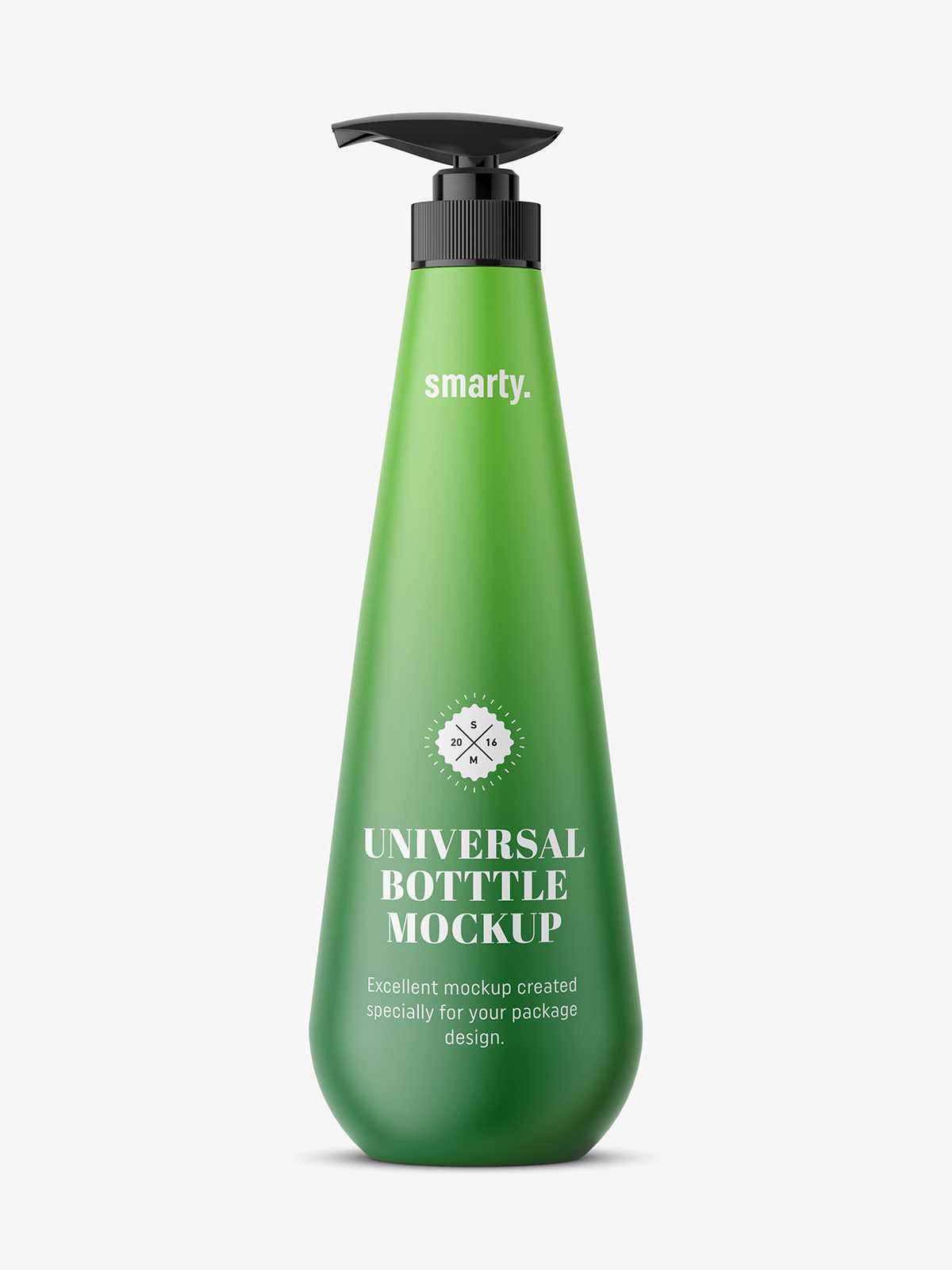Curved bottle with pump / matt