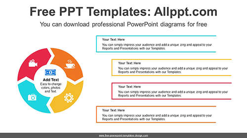 Curved Chevron Arrow PowerPoint Diagram
