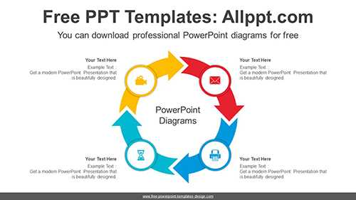 Curved Circle Arrows PowerPoint Diagram