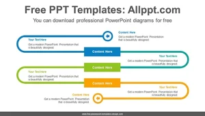 Curved line path PowerPoint Diagram Template