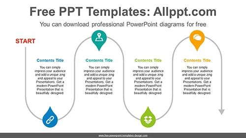Curved Line PowerPoint Diagram