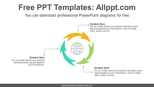 Curved Progress Arrow PowerPoint Diagram