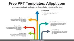 Curved Rising Arrow PowerPoint Template