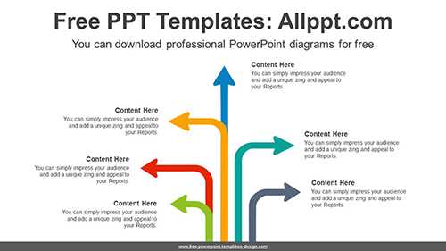 Curved Rising Arrow PowerPoint Template