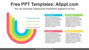 Curved Rising Arrows PowerPoint Diagram