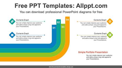 Curved Rising Bars PowerPoint Diagram