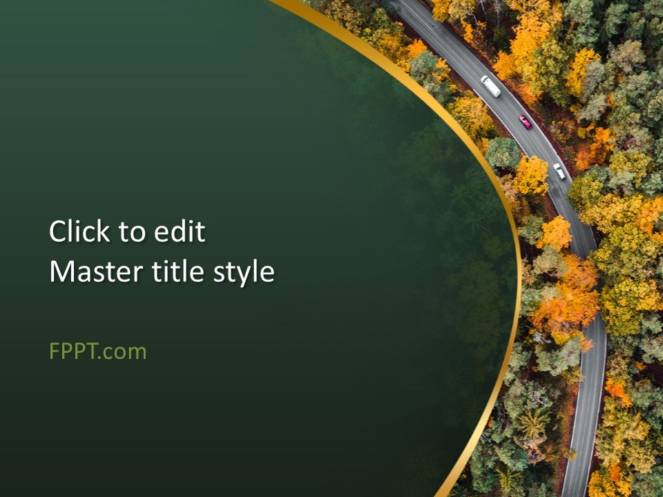 Curved Road PowerPoint Template