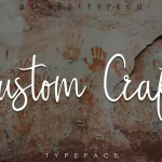 Custom Craft Script Font - Fonte Grátis Custom Craft Script Font