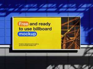 Customizable billboard mockup