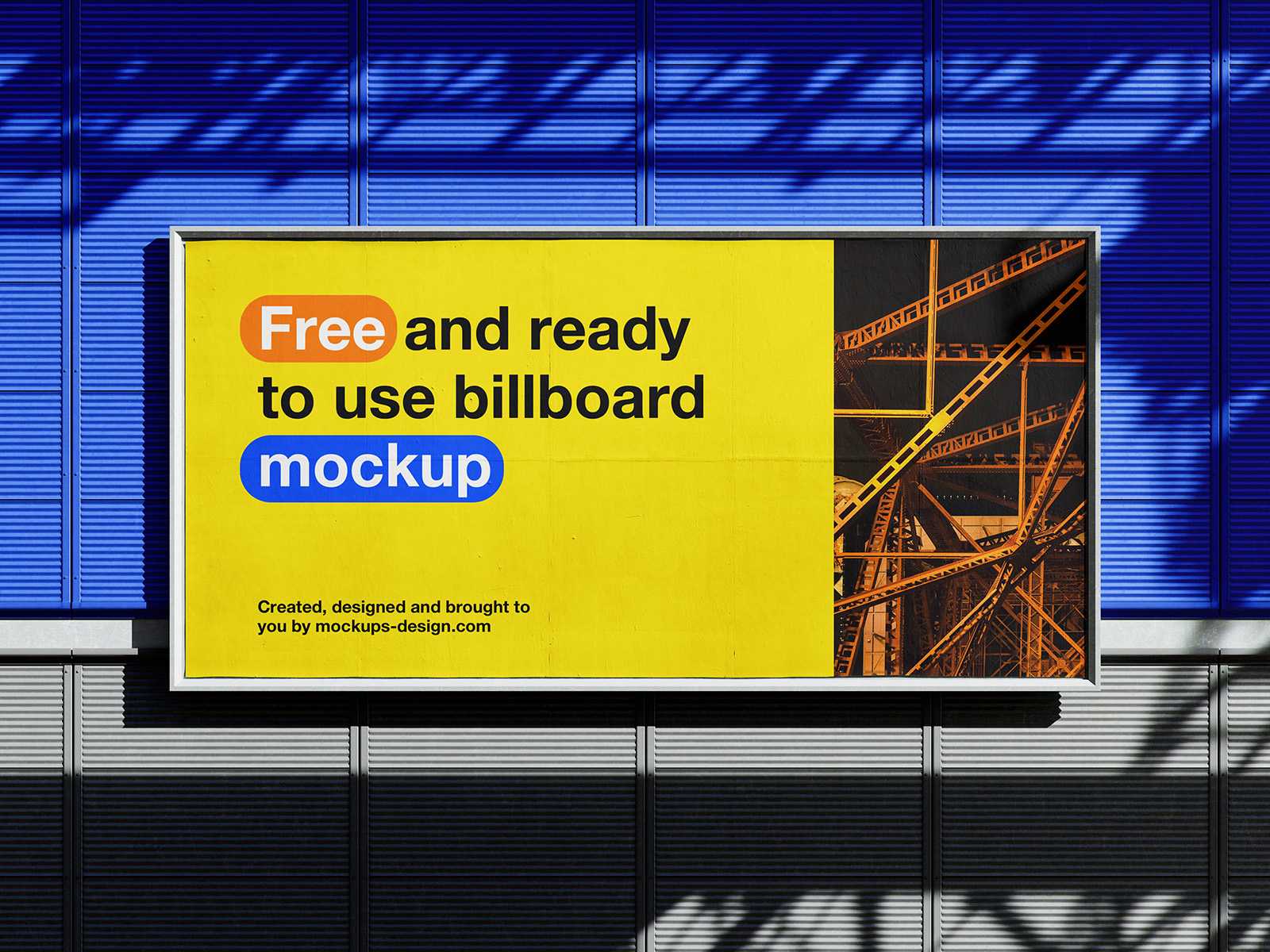 Customizable billboard mockup