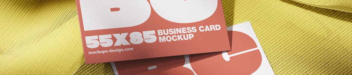 Customizable business card mockup