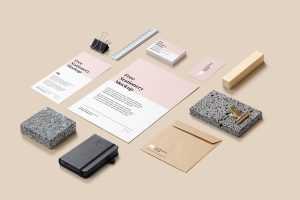 Customizable stationery mockup