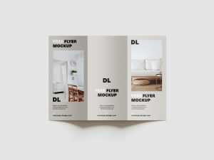 Customizable tri-fold DL flyer mockup