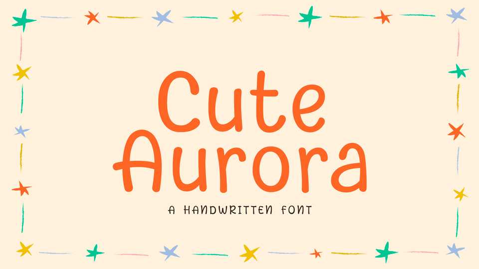 Cute Aurora Font › Fontesk