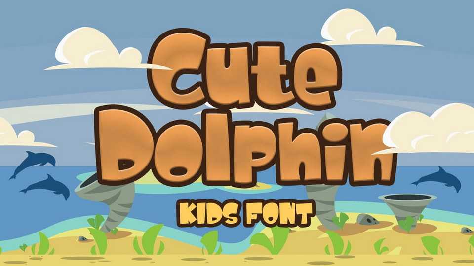 Cute Dolphin Font › Fontesk