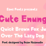 Cute Enung font - Fonte Grátis Cute Enung font
