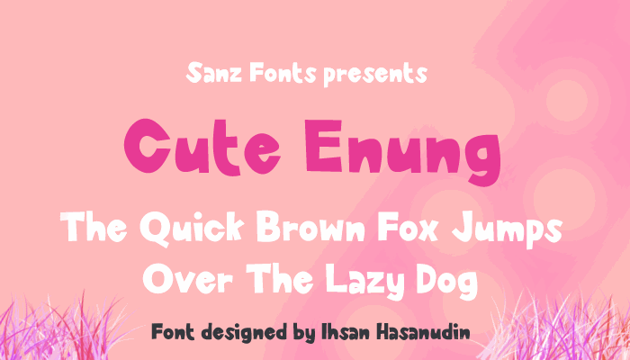Cute Enung font