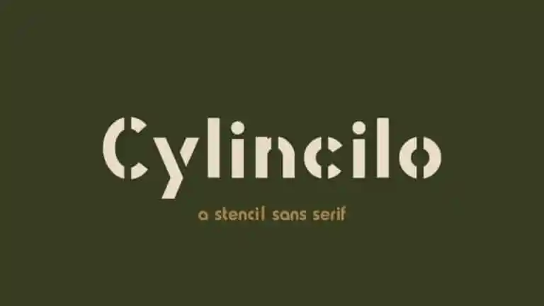 Cylincilo Display Font