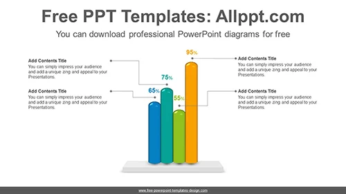 Cylinder bar chart PowerPoint Diagram Template