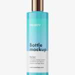 Cylinder bottle with disctop mockup / glossy