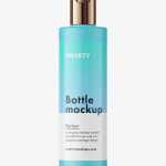 Cylinder bottle with disctop mockup / matt