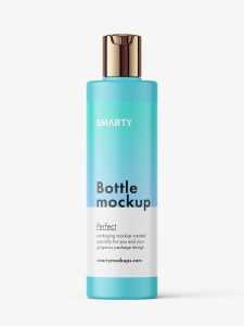 Cylinder bottle with disctop mockup / matt