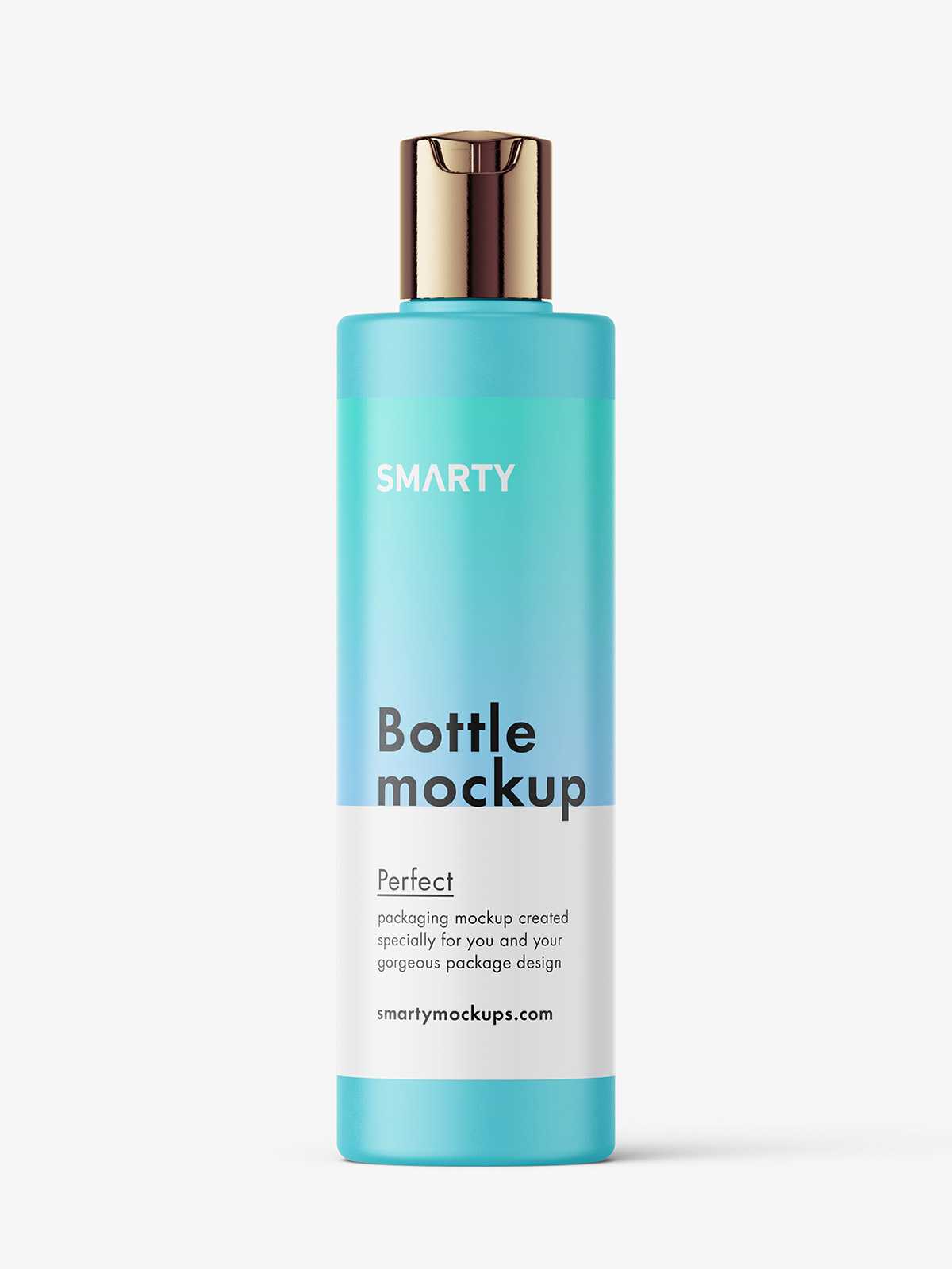 Cylinder bottle with disctop mockup / matt
